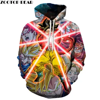 

Dragon Ball Sudadera Casual Men Hoodies Anime Cotton Male Long Pullovers 3D Print Spring Drop Ship ZOOTOP BEAR