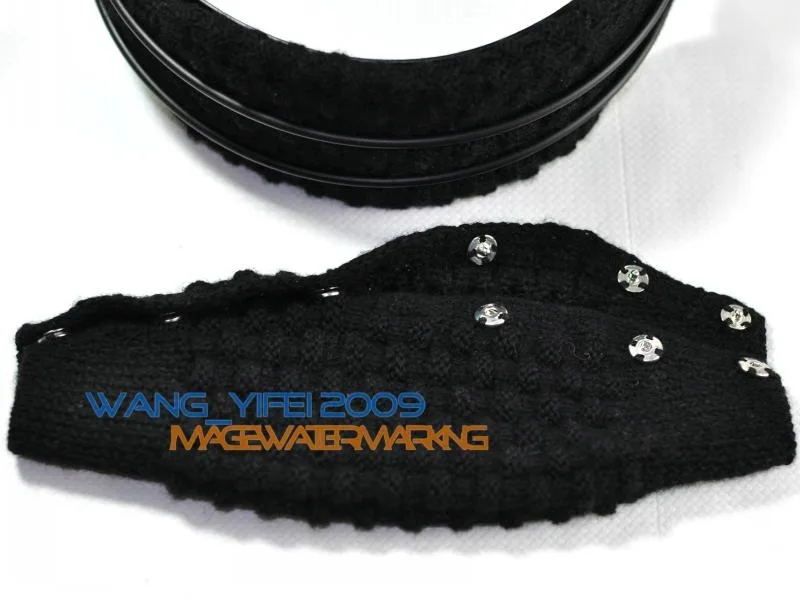Расширенная чистая шерсть размер L оголовье подушка для HiFiMan HE1000 HE 1000 наушники ручной вязки - Цвет: Cool Black