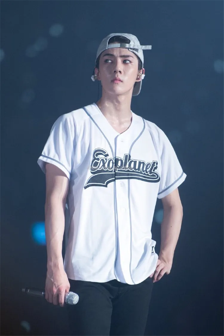 Женская летняя футболка New Planet No. 3 exo kpop EXO Xiumin Chanyeol Sehun Baekhyun Футболка k pop pop|shirt