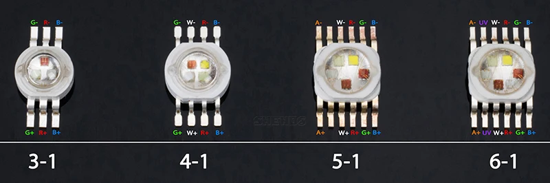 4 шт./лот светодиодный RGBWA 5в1 для Светодиодный RGBWA освещение светодиодный чипы красный/зеленый/синий/белый/Abmer Быстрая SHEHDS