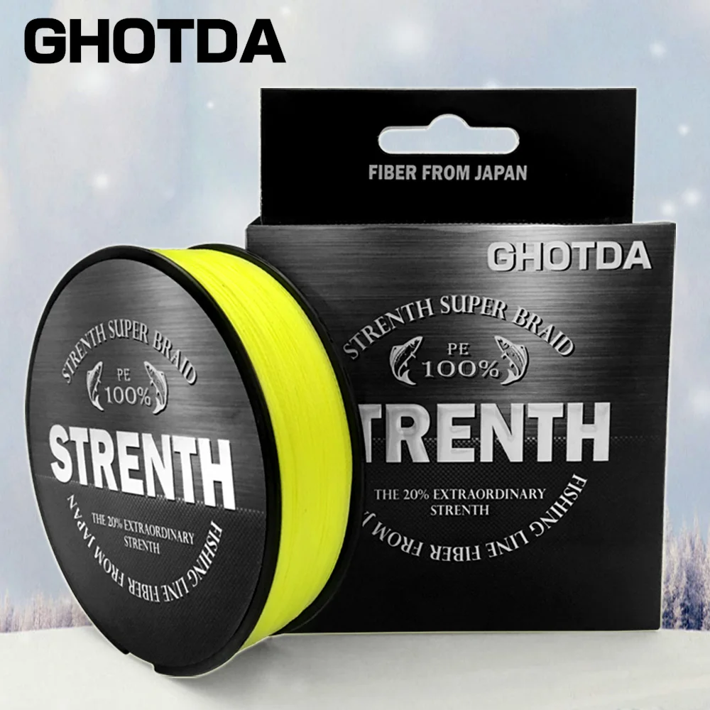 

GHOTDA 300M PE Braided Fishing Lines 4 Strands Multifilament Carp Fishing Line 12 15 20 30 38 43 52 65 83LB