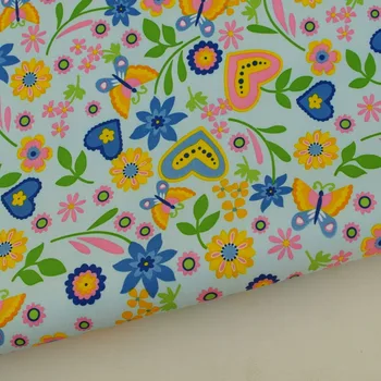

PVC coated waterproof fabric - Flower, leaf and heart (088)