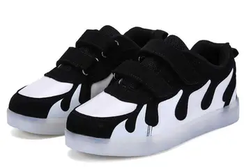 

2018 Luminous Sneakers with LED Light USB Charge Glowing GIRL BOYS Sneakers Children Shoes High Quality