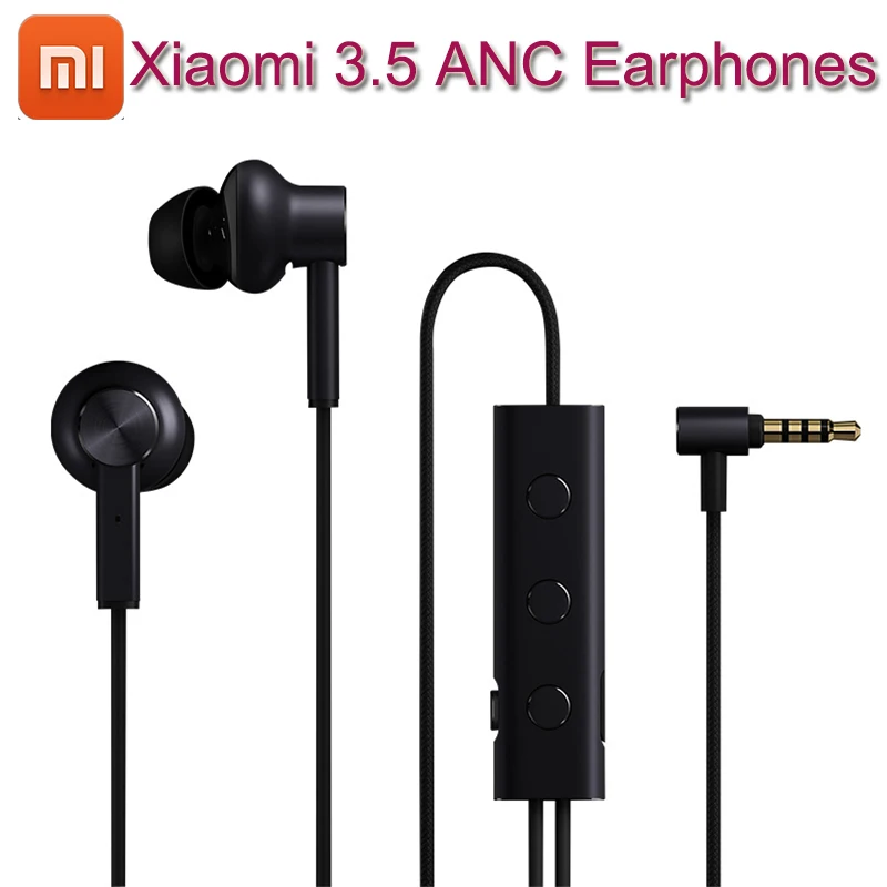 

2018 NEW Xiaomi 3.5 ANC Earphones Hybrid 3 Unit 2 Grade Noise Cancel 6 Serie Al-Alloy Braid Wire Metal Clamp L Plug Hi-Res