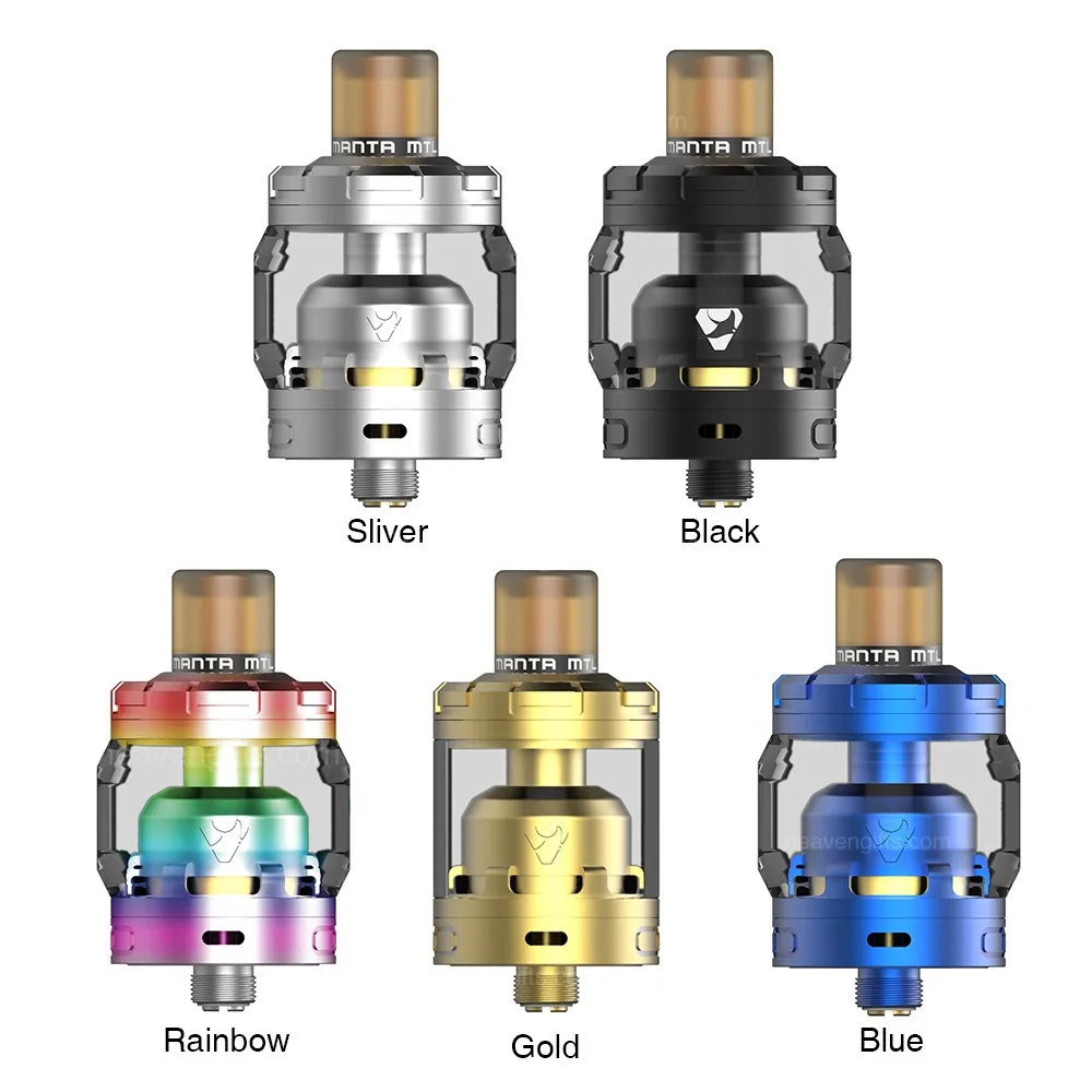 

Newest Original Advken Manta MTL RTA 24mm super single coil Manta RTA tank with 3ML capacity gold-plated deck for e cig box mod