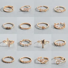 Todorova ouro crânio masculino anel de noivado do casamento feminino anéis para as mulheres cristal knuckle toe anéis de jóias minimalista(China)