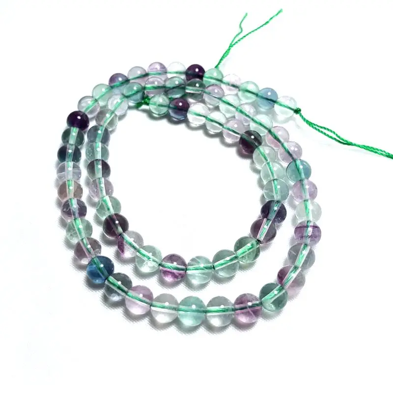 

This is a 8mm model Natural Crystal A Fluorite semi-finished beads for DIY bracelet necklace Clothing accessories