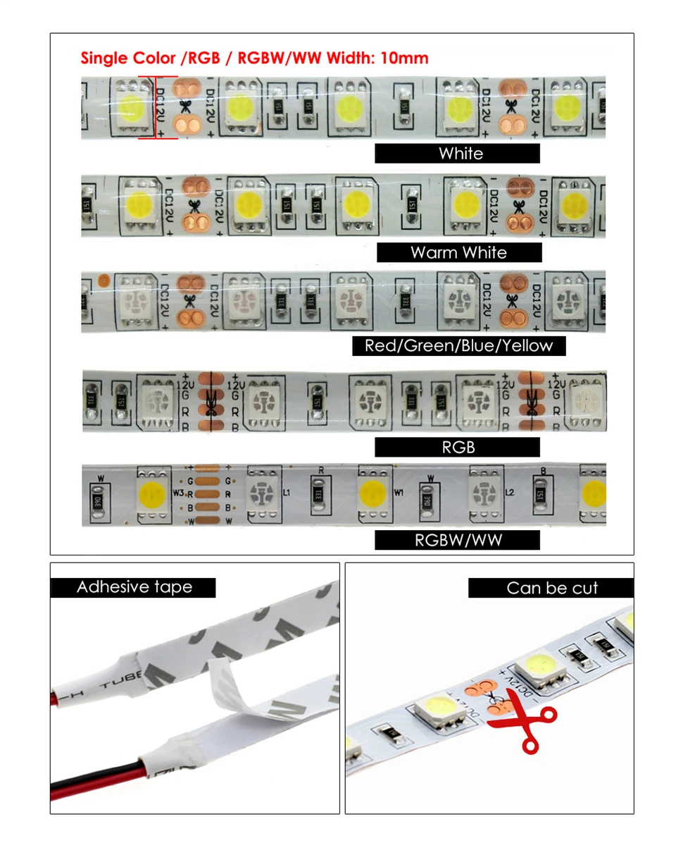 DC12V 5 м/лот 300 светодиодный IP65/IP20 Водонепроницаемый 5050 60 светодиодный/м гибкий светодиодный RGB RGBW/WW белый для Новогоднее украшение здания