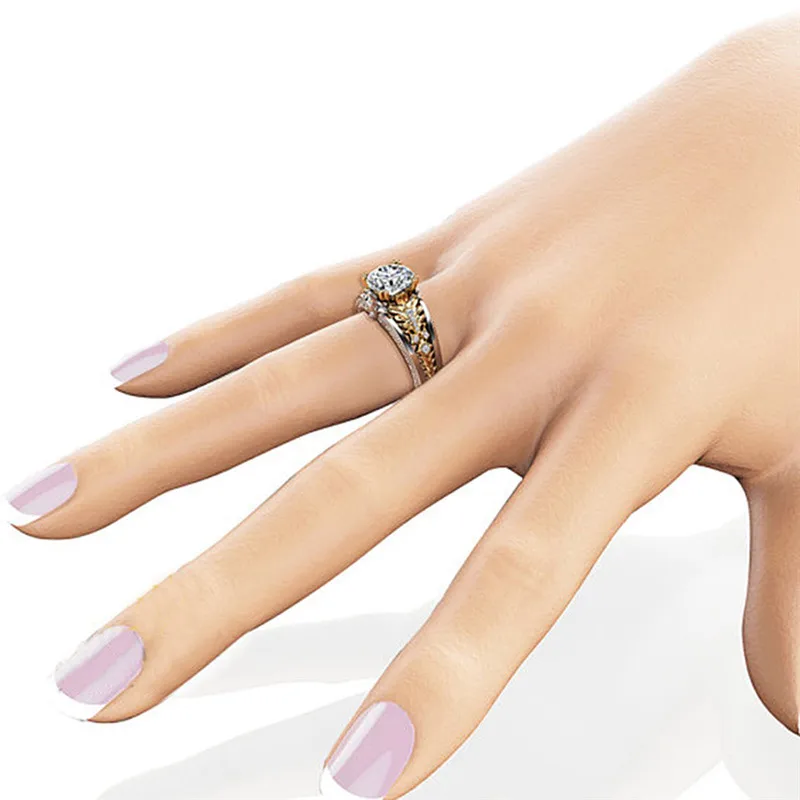 GS роскошные кольца для женщин, Винтажное кольцо из нержавеющей стали с кубическим цирконием, Женское Обручальное кольцо с гравировкой, ювелирные изделия с кристаллами R4