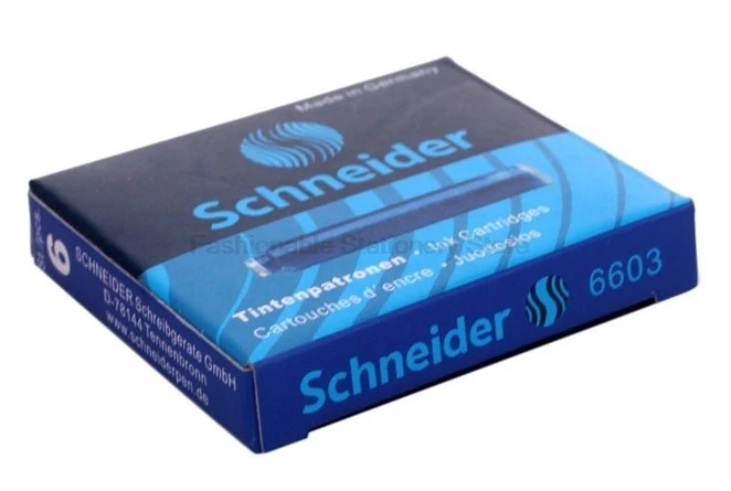 3 коробки Schneider 6603 синяя авторучка чернильный картридж для авторучки пополнения