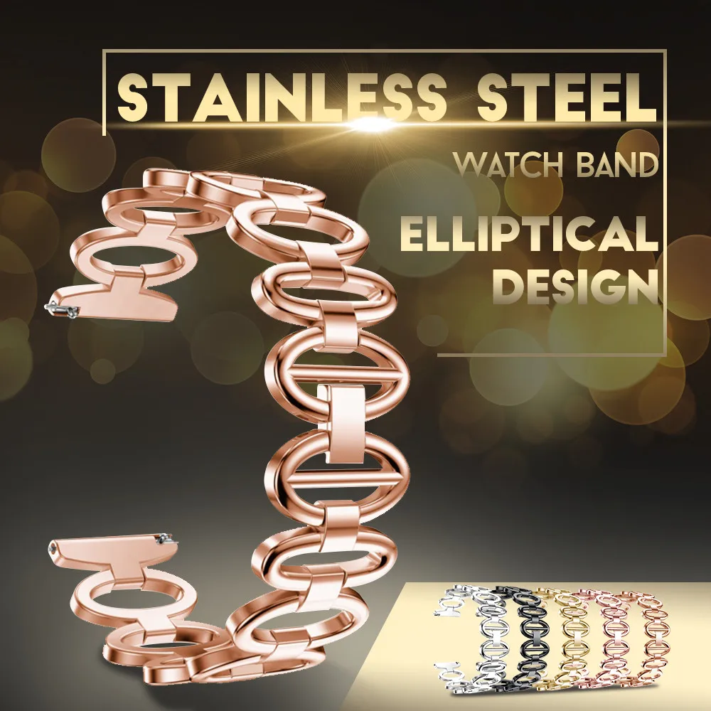 

23mm width Stainless Steel Link Watch Band for Fitbit Blaze Band Smart Fitness Watch for men and women sport strap Metal band