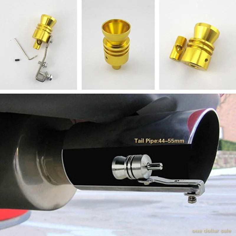 

Universal Car Exhaust Pipe Blowoff Valve Simulator Turbo Sound Whistle (Tail Pipe:44-55 mm)