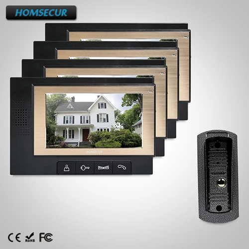 

HOMSECUR 7" Wired Video Door Phone Intercom System with Outdoor Monitoring : TC041 + TM702-B