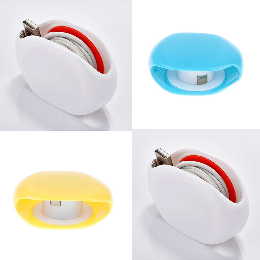  2 Packed USB Cable Manager PE Cord Case Earphone Reel Winder Portable Cable Storage Compatible Wire Organizer 