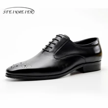 Mens formal shoes leather men dress oxford shoes for men dressing wedding business office shoes lace up male zapatos de hombre