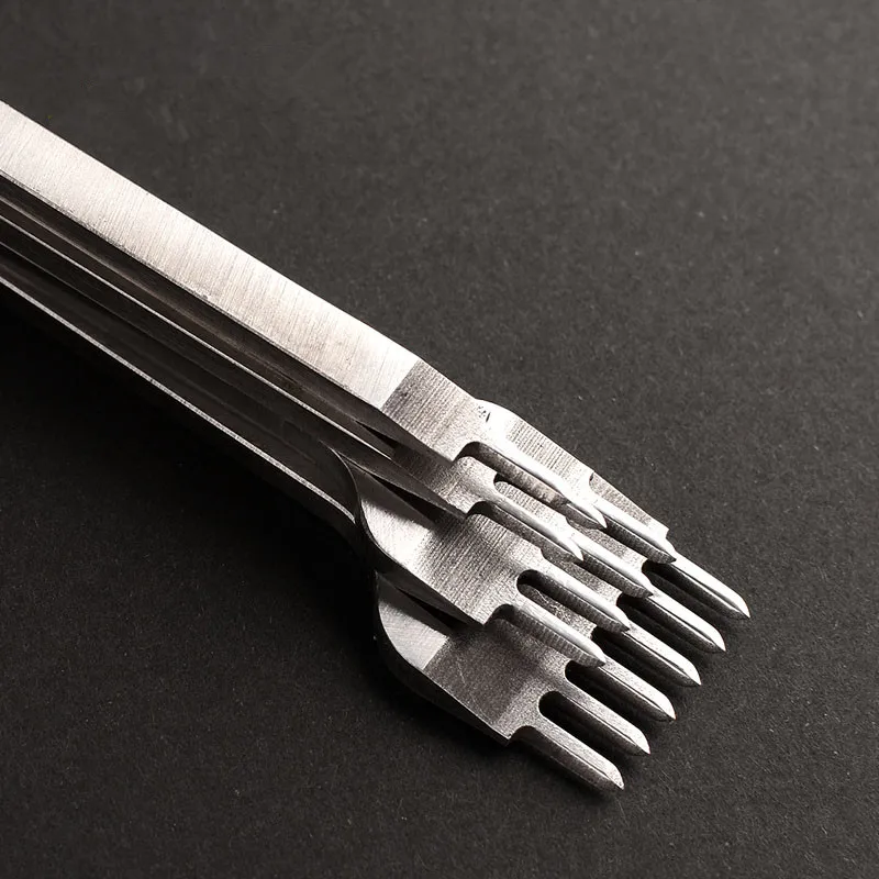 

high quality stainless steel Hole Punch fork DIY tools 4 in 1 set for leather craft spacing 4mm