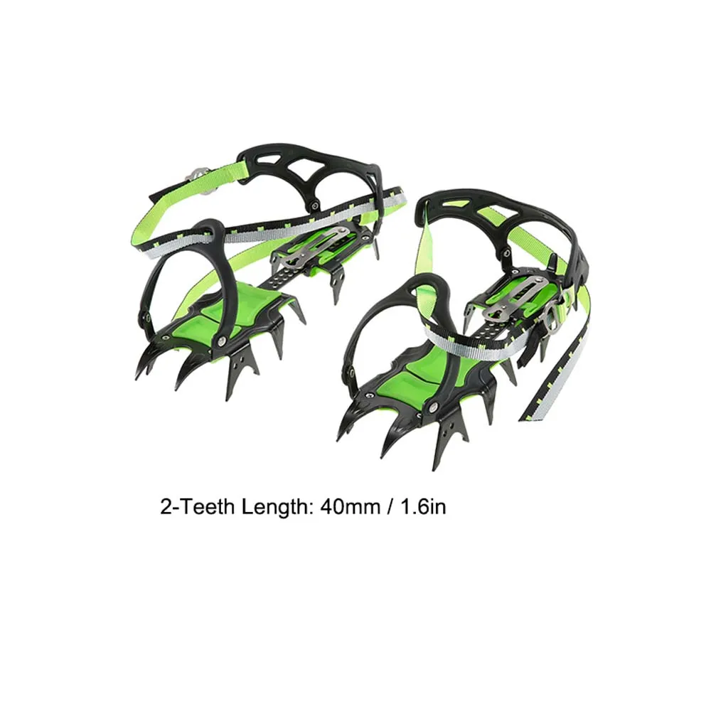 14-point Manganese Steel Climbing Gear Crampons Ice Grippers Crampon I6C7
