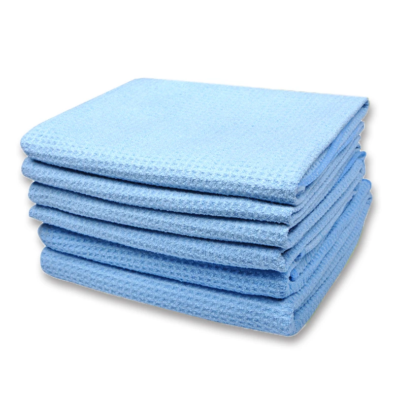 Восточные 2 шт. 60 см X 80 см микрофибра вафельные переплетения автомобиля чистящие пояса ткани детализация сушки полотенца домашняя чистящая ткань
