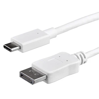

StarTech.com 3.3 ft. (1 m) USB-C to DisplayPort Cable - 4K 60Hz - White, 1 m, USB Type-C, DisplayPort, Male, Male, Straight