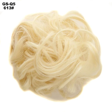 TOPREETY термостойкие синтетические волосы для наращивания 30гр кудрявые шиньон шнурок резинка Updo пончик Q5 - Цвет: 613