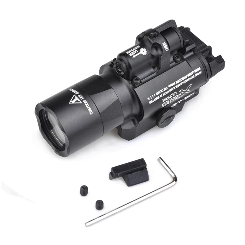SEIGNEER тактическое оружие X400U ультра светодиодный тактический подсветка для оружия свет с красным лазером фонарик для охоты NE01009