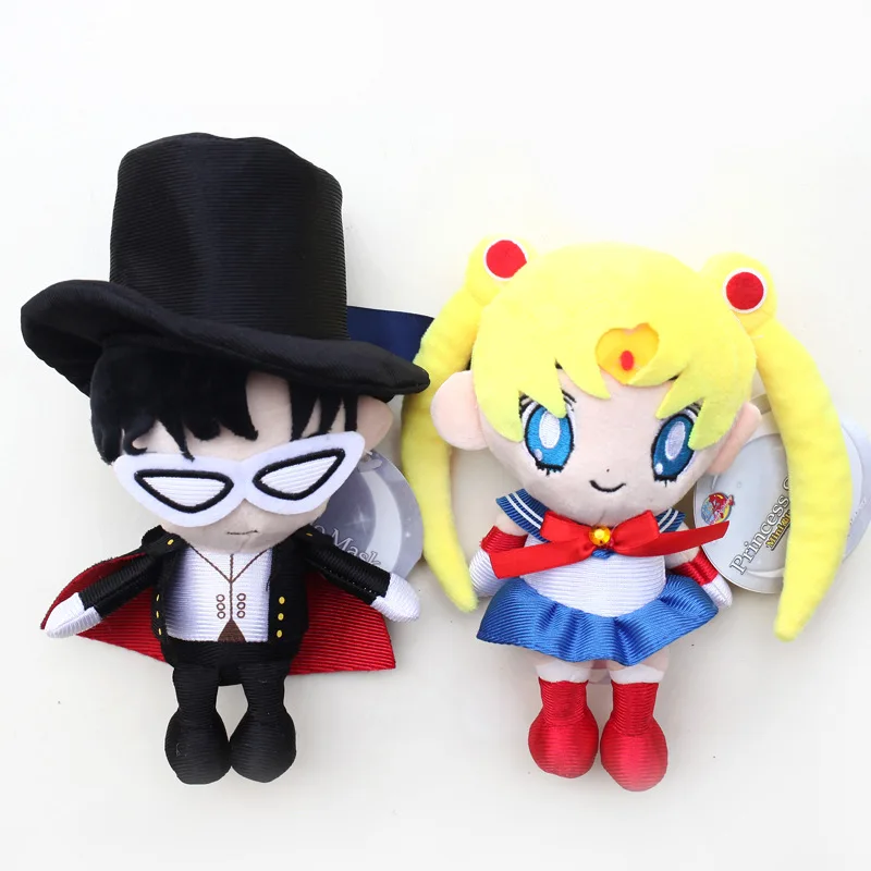 

18cm Sailor Moon Plush Toys Doll Crystal Tsukino Usagi & Chiba Mamoru Plush Soft Stuffed Toys for Kids Girls Children Xmas Gift