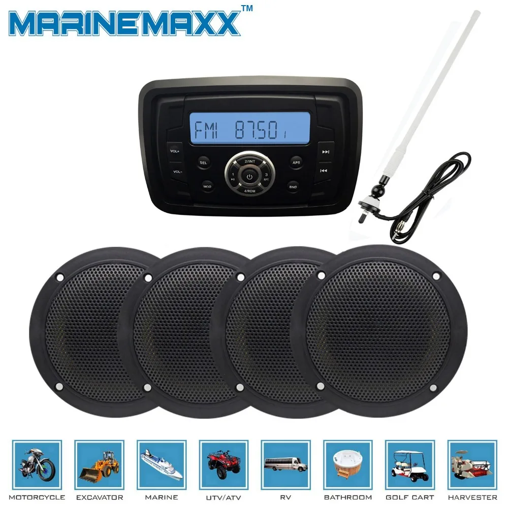 Waterproof Marine Bluetooth Audio Stereo Radio Car MP3 Player Boat FM