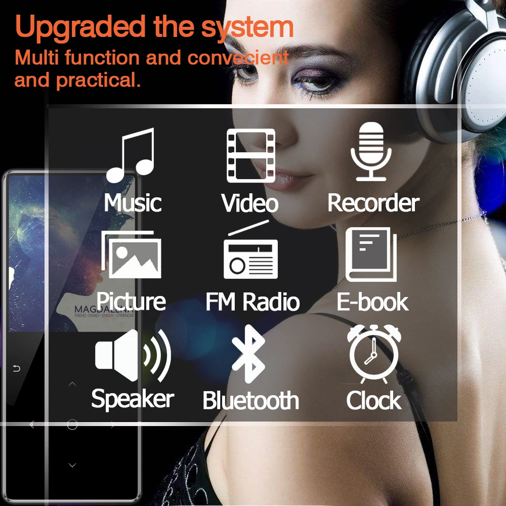 MP4 плеер Bluetooth 4 2 с динамиком наушники электронная книга FM радио видео Музыка HiFi