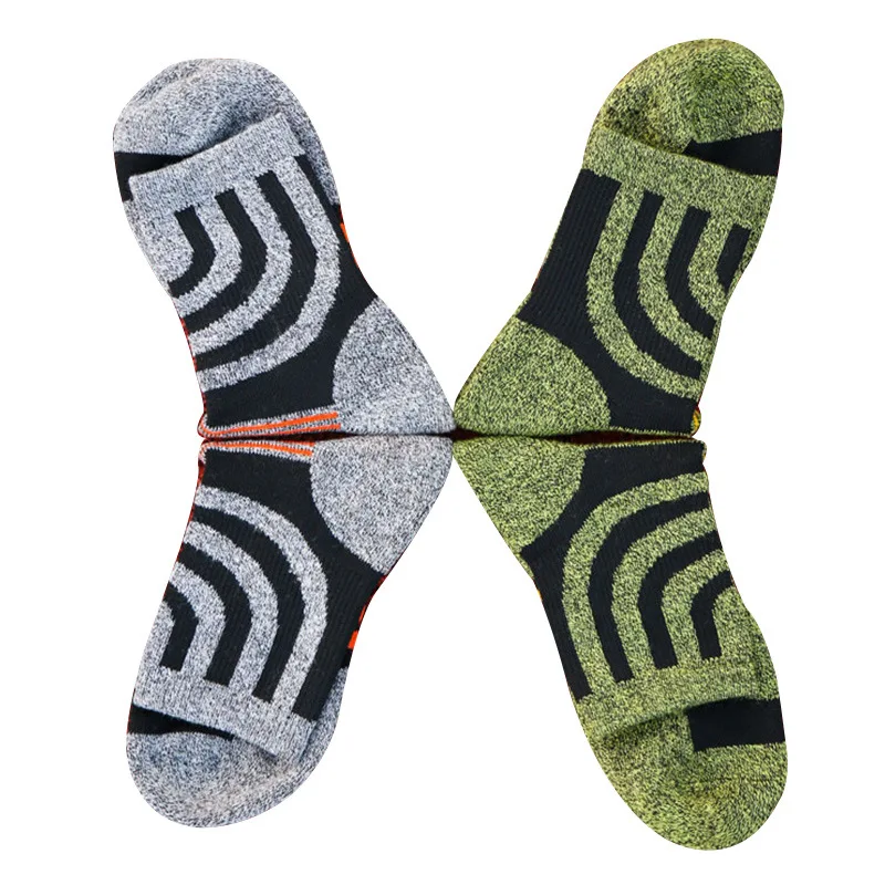 Mountain Climbing Men Socks Patchwork Striped Male Middle Socks Autumn Winter Quick Drying Breathable Men Socks Gifts For Men (4)