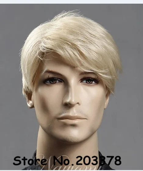 Strong Beauty Perruque Synthetic Hair Men Short Blonde 