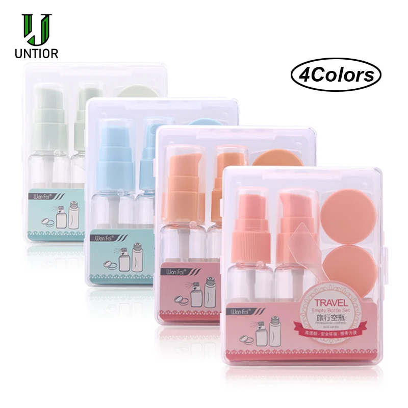 

UNTIOR Plastic Travel Refillable Bottles Cosmetic Points Bottling Lotion Shampoo Bath Shower Gel Tube Container Bottle Tools