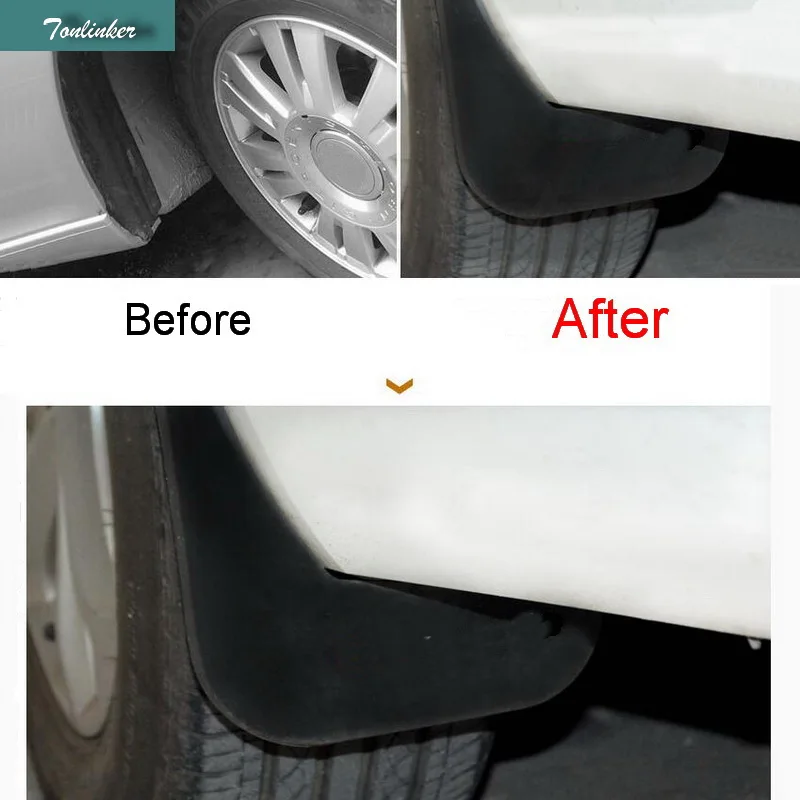 

Tonlinker Cover Case Stickers for CITROEN C-Elysee Accessories 4 PCS Car Styling ABS plastics Exterior Parts Mudguards stickers