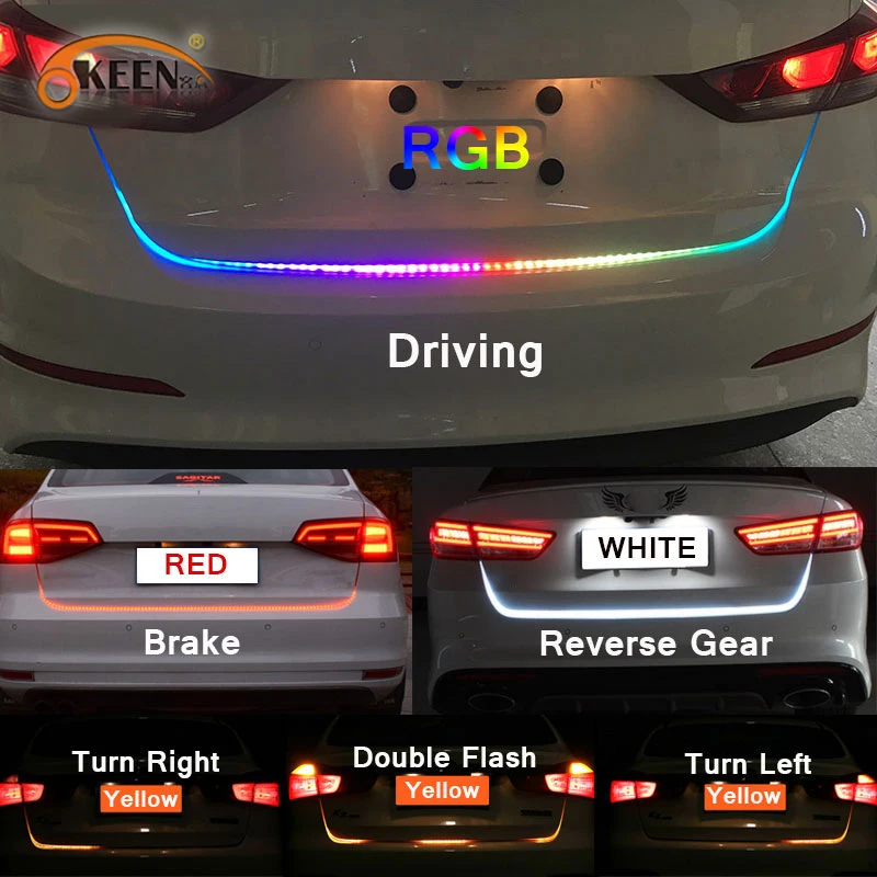 OKEEN 47 6inch RGB LED Strip For Car Trucks 5050 LED Waterproof Led Light With 5