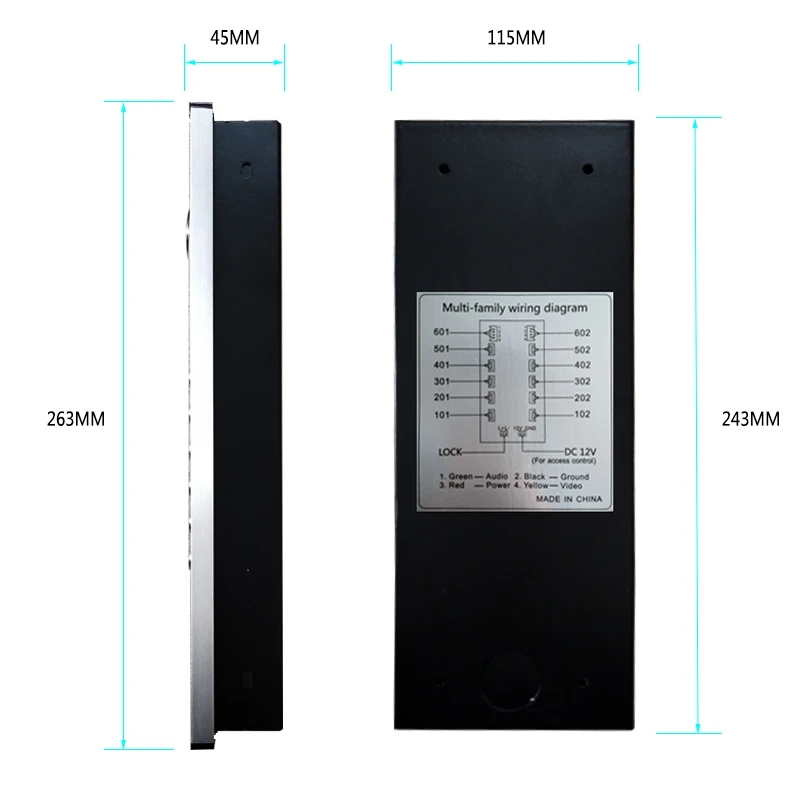 JERUAN 7 дюймов видео дверь домофон система RFID Доступа безопасности комплект для 6 квартира Камера до 6 бытовые