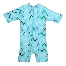 Bonverano(ТМ) Детский Слитный Солнцезащитный Пляжный Купальник с Рисунком Зигзаги Для Малышей и Детей из Высококачественного Быстросохнущего Материала с Эффективного Фактором УФ-Защиты 50