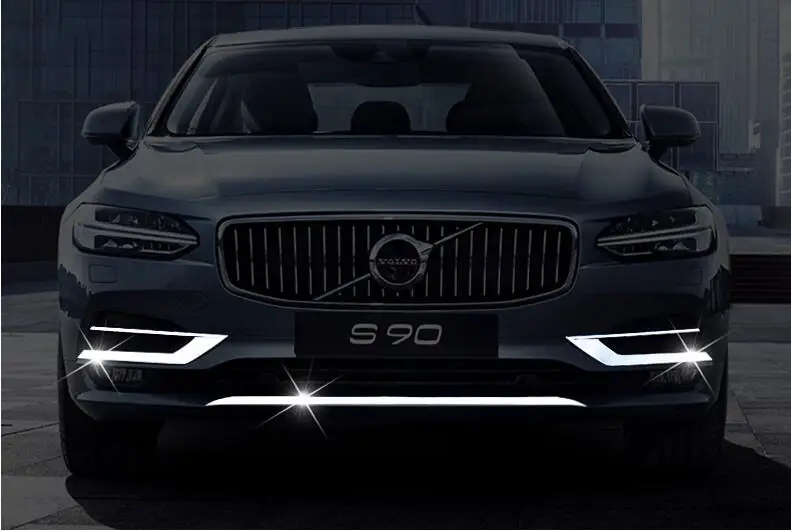 

JIOYNG Front Bumper Protector Guard Lid Molding Cover Trim &Fog Lamp Cover For VOLVO S90 2017 2018
