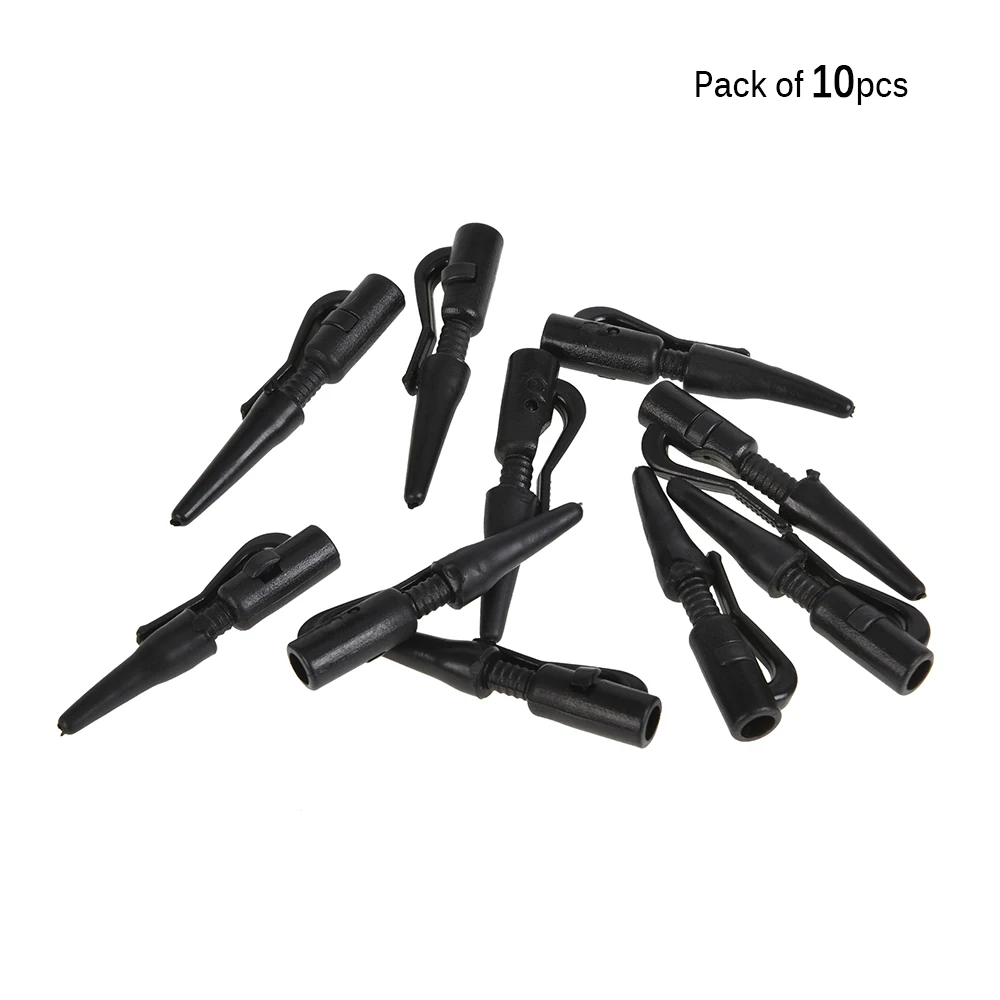 

Lixada Pack of 10Pcs Safety Lead Clips Carp Fishing Terminal Tackle Tool with Tail Rubber Tubes