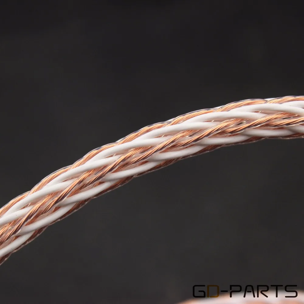 3.28ft/1 метр высокое качество 8TC PTFE OCC медный провод кабель для HIFI аудио динамик