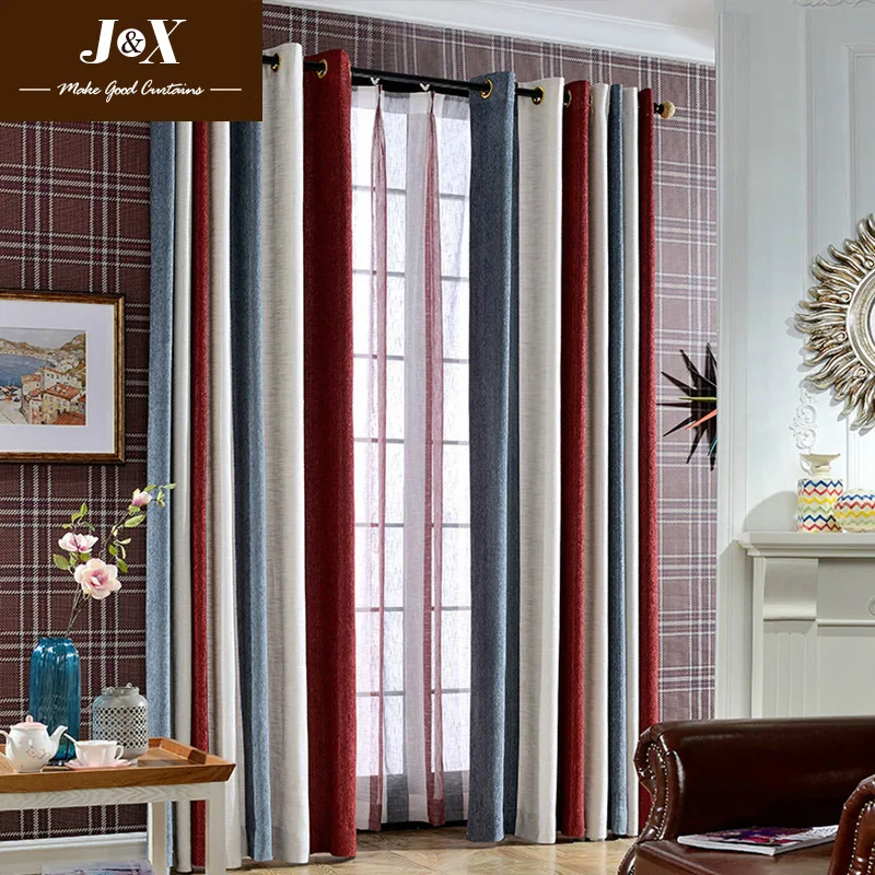 Striped Modern Curtains for the Bedroom Elegant Window ...