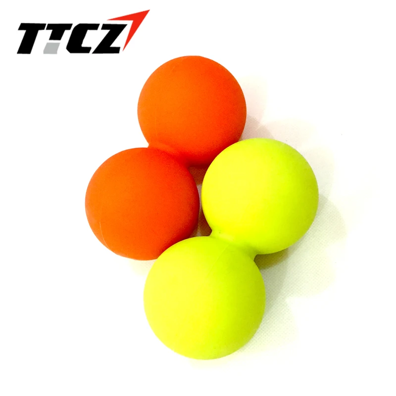 Fitball double lacrosse ball trigger point massage peanut roller tool