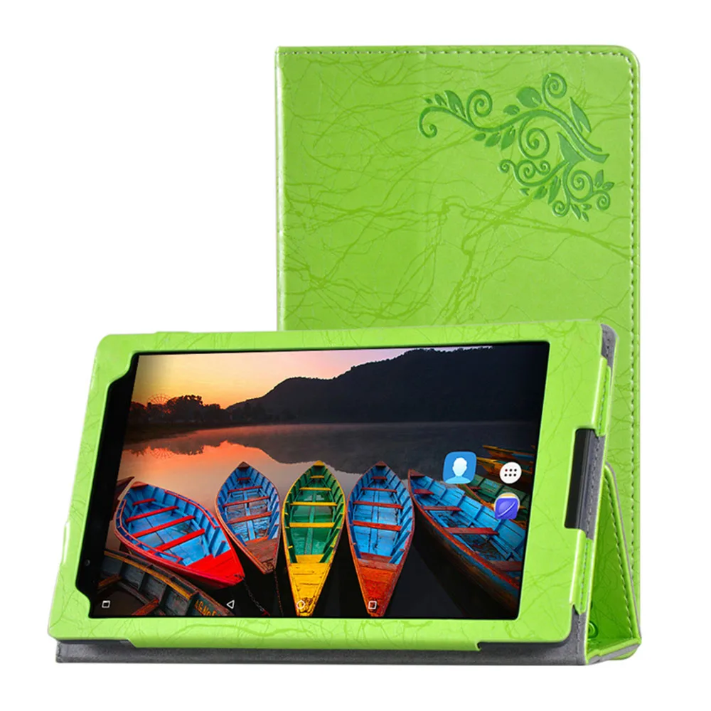 mingfeng cover case for Lenovo Tab3 8 Plus P8 TB 8703 Print PU Leather Flip cases TB 8703N 8