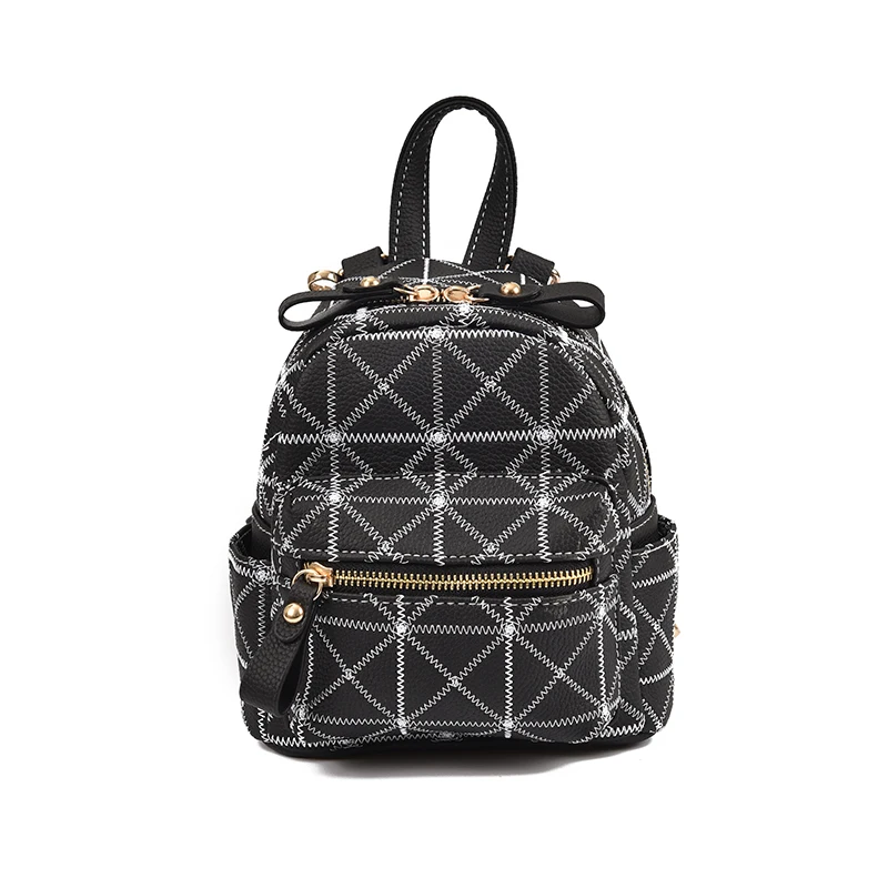 New Arrival Korean Style Women Plaid Mini Daily Backpack High Quality Fashion Students School Bag Female