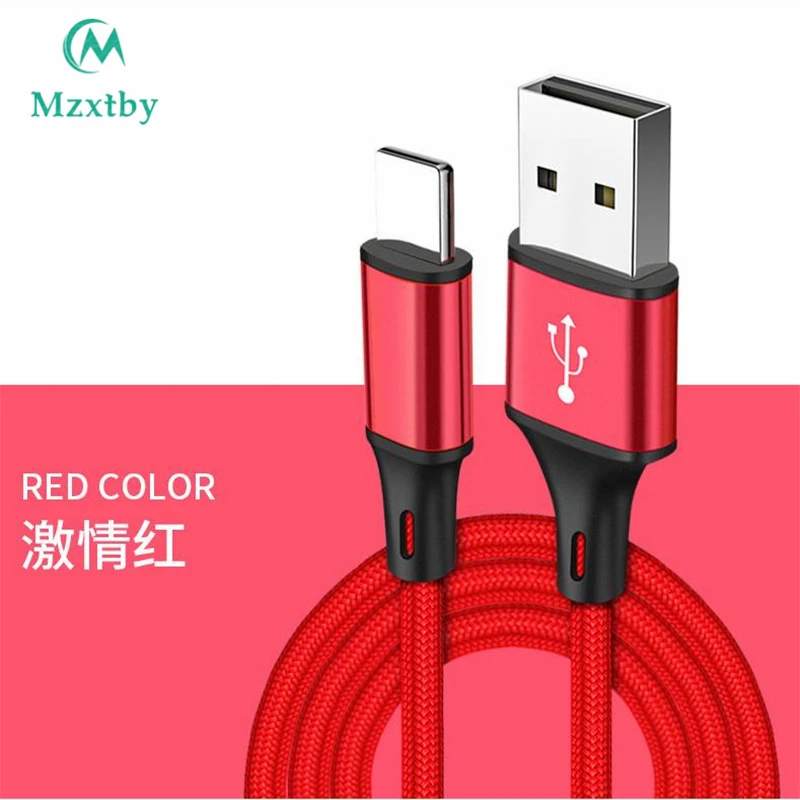 2 м 3 м mi cro USB кабель для быстрой зарядки для samsung S7 Xiao mi huawei Red mi Note 5 Pro 6A Android кабель передачи данных телефона mi cro зарядное устройство - Цвет: Красный