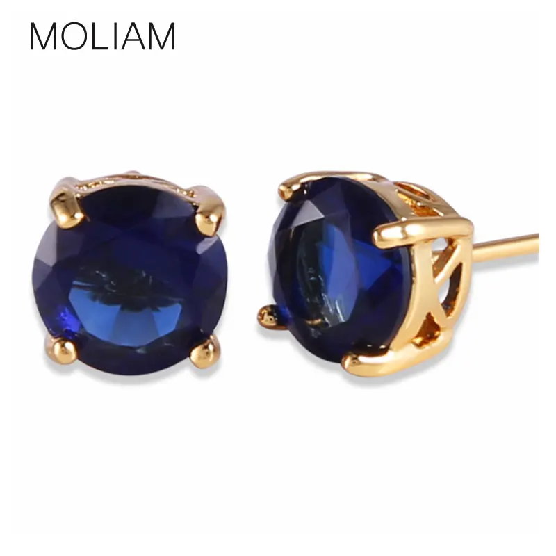 

MOLIAM Fashion Cubic Zirconia Earring Gold-Color Small Earrings Elegant Party Stud Earring High Quality Jewelry Gift MLE030