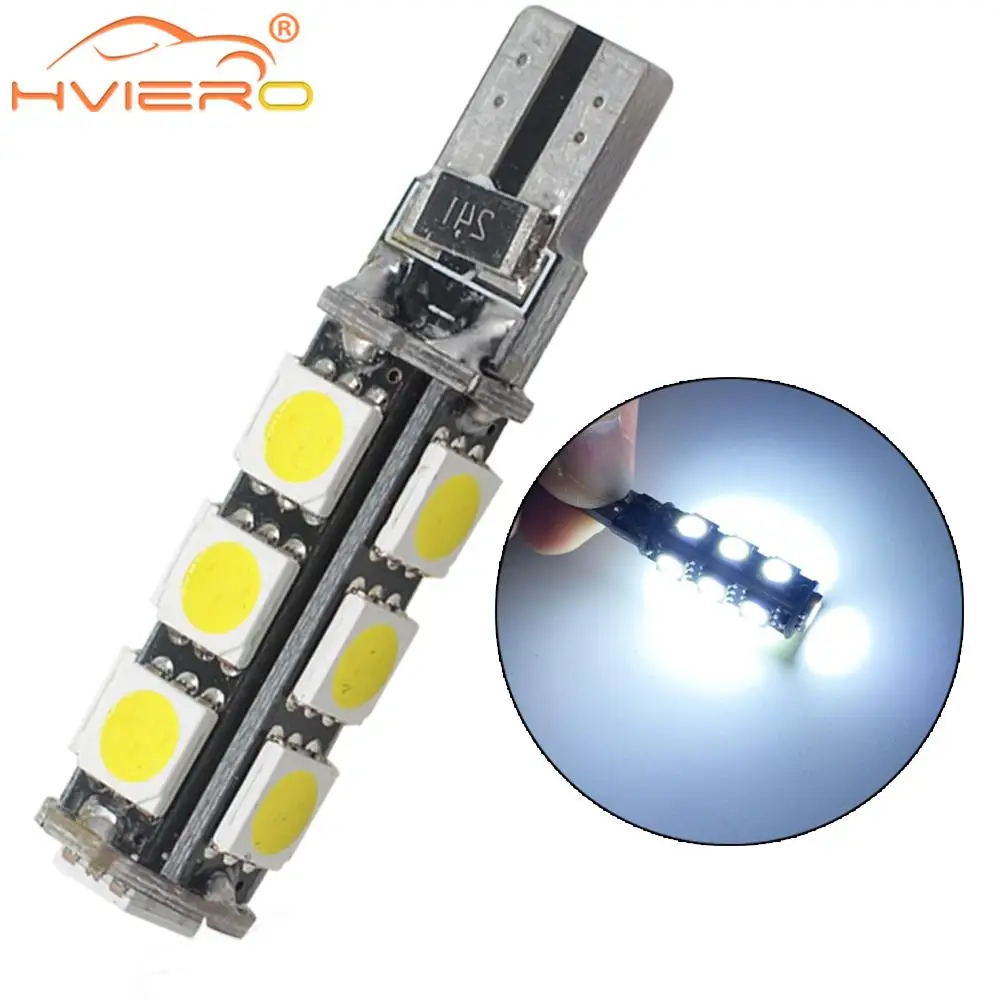 

Hot sell!! 2pcs Canbus T10 13smd 5050 LED car Light Canbus W5W 194 5050 SMD Error Free White Light Bulbs