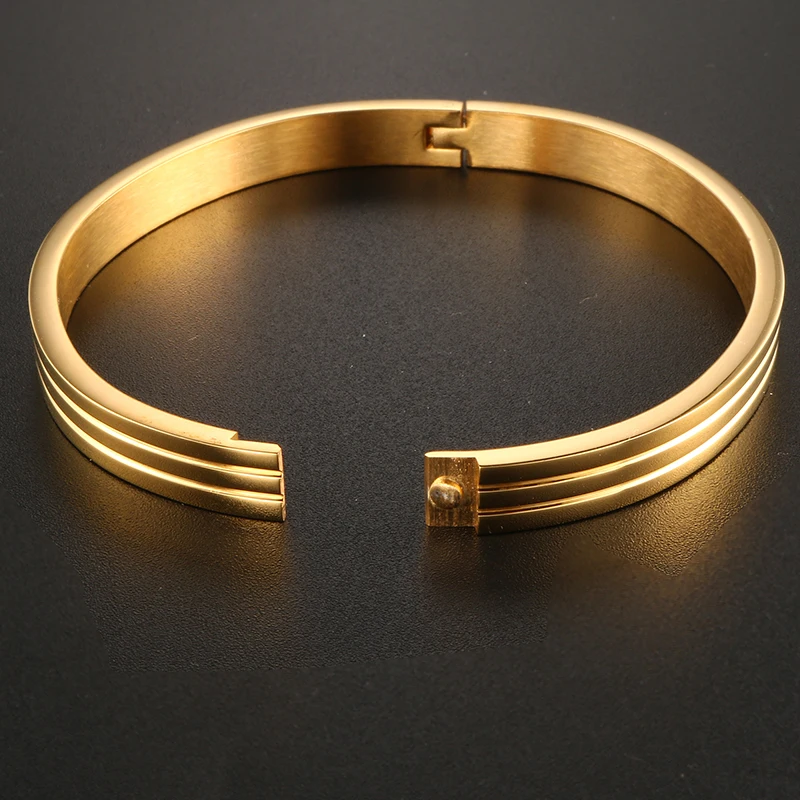 Модные открытые золотые браслеты с манжетами, цветные браслеты из нержавеющей стали для женщин и мужчин, CZ камень, круглые браслеты с манжетами, подарок