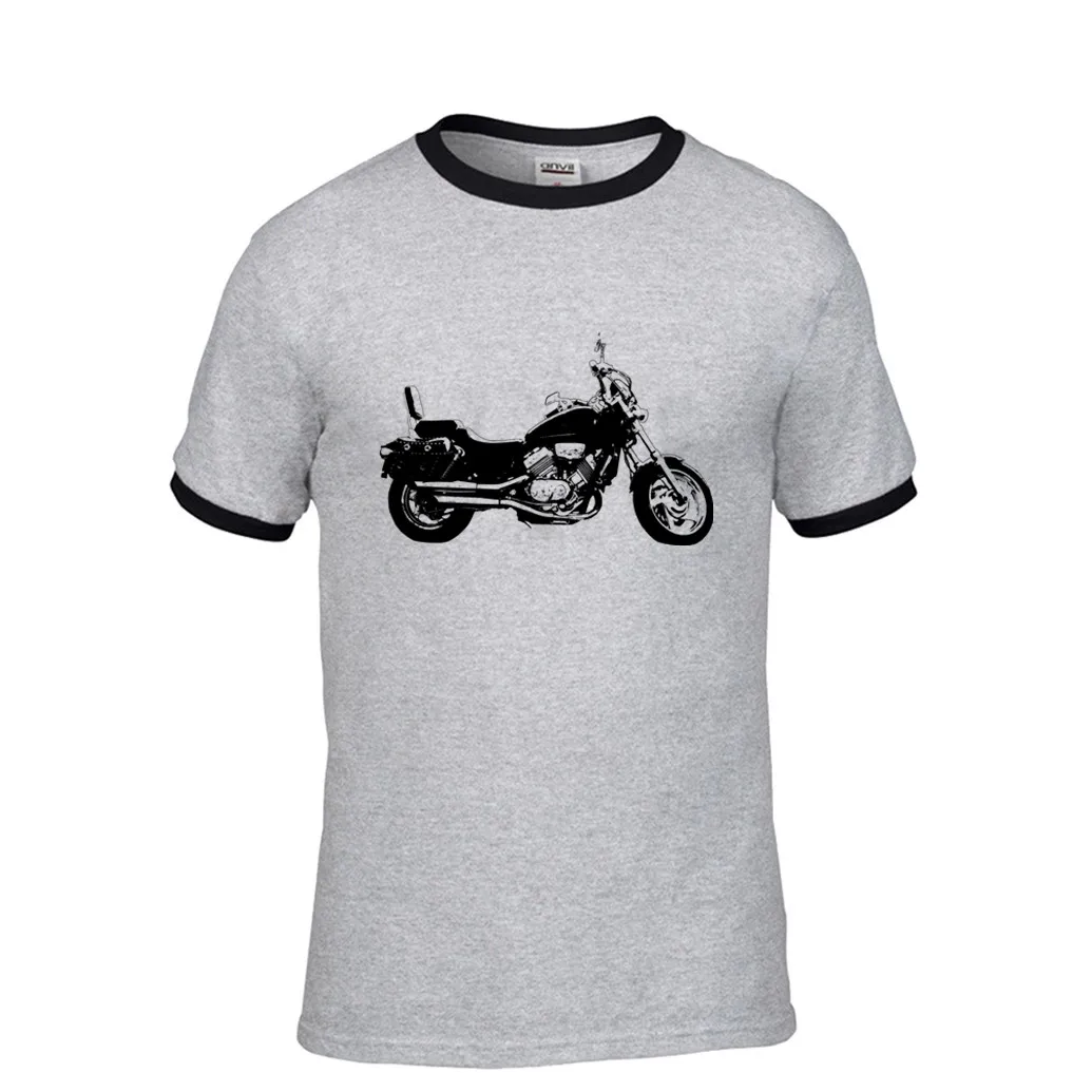 Virago motorbike Men's 100% Cotton Baisc T Shirts 2018 Cheap Sale Hombre Short Sleeve Tee | Мужская одежда