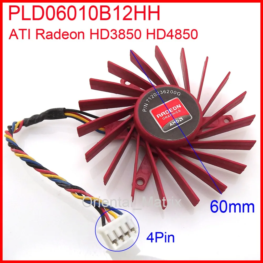 Вентилятор NTK PLD06010B12HH W7000 для видеокарты Кулер Для Охлаждения ATI Radeon HD3850 HD4850 60 мм 12