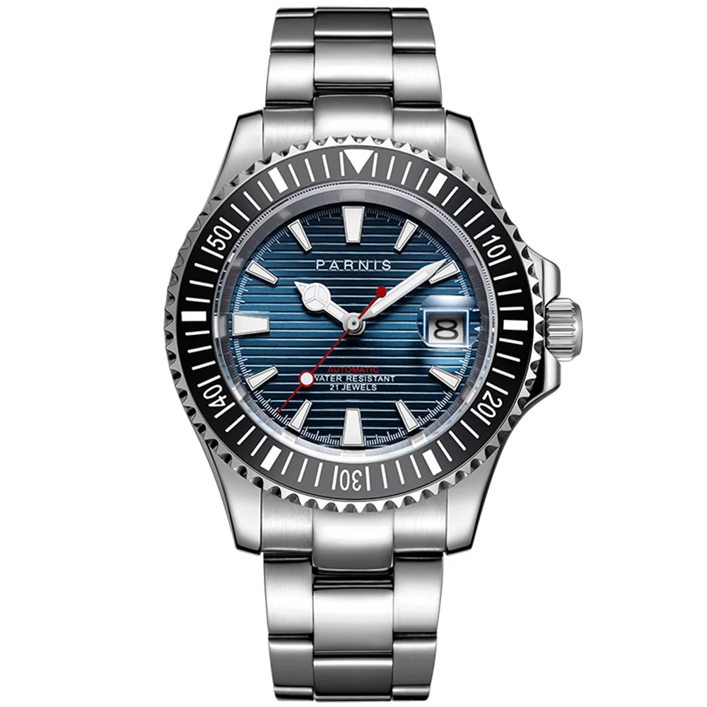 Parnis Business Seriers Luminous Mens Sapphire Glass Steel Band Classic Retro Sport Automatic Mechanical Self-wind Wristwatch Parnis Business Seriers Luminous Mens Sapphire Glass Steel Band Classic Retro Sport Automatic Mechanical Self-wind Wristwatch