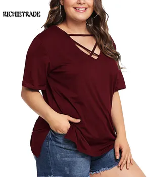 

RICHIETRADE Casual Women Jacket Short Sleeve V Neck Colourful Pullover Solid
